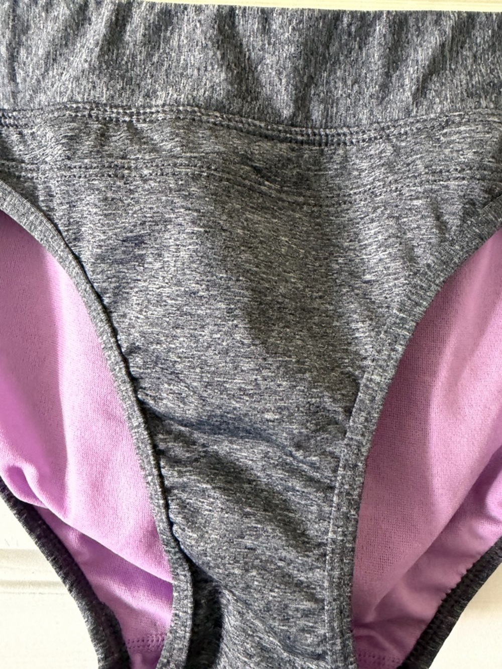Athleta swim bikini bottom. Heathered grey. Size small. - Picture 2 of 5